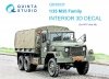 Quinta Studio QD35037 M35 Family 3D-Printed & coloured Interior on decal paper (AFV club) 1/35
